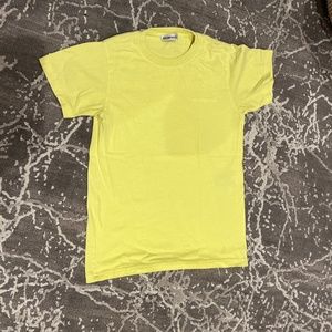 Gently worn Balenciaga logo yellow t-shirt
